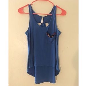 Long blue tank by Xhilaration size Small